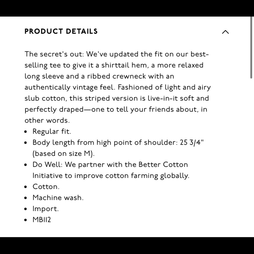 Women’s Madewell Long Sleeve Striped T-shirt Size XS - Picture 4 of 9